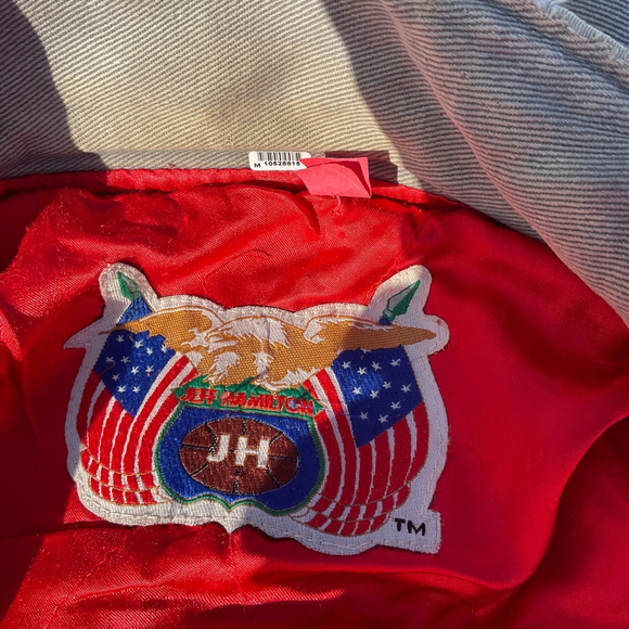 SSOLD Vintage 90s Jeff Hamilton HWC NBA patch wool and leather jacket size M - Picture 6 of 6